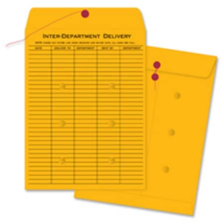 Business Source Inter-Dept Envelopes-Str-Button-32lb- 10 in. x 15 in.- 100-BX- BKFT BSN04546
